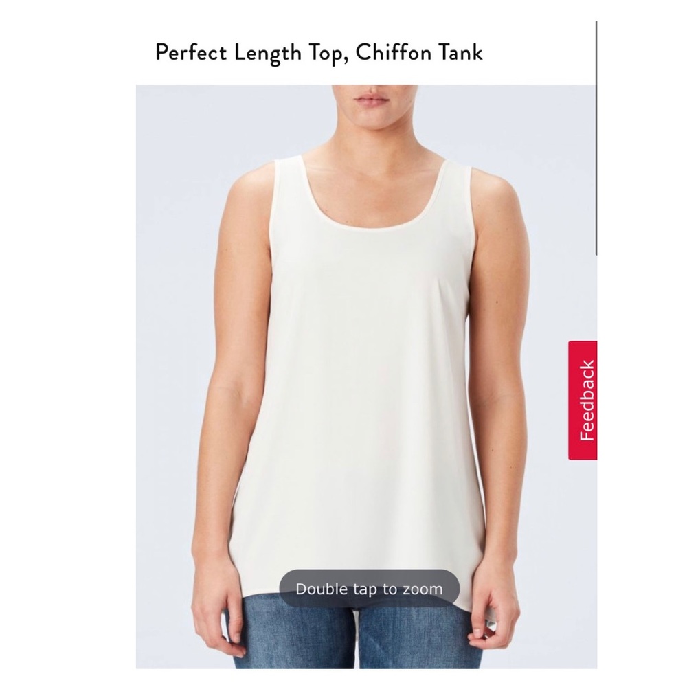 Spanx Perfect Length Chiffon Tank in Powder